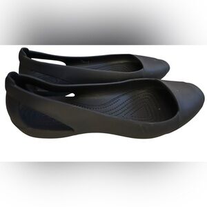 Crocs Sienna Black Foam Rubber‎ Slip-On Ballet Flats Loafers Womens Size 8